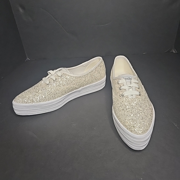 Keds Sparkling Cream Women's Sneakers - Picture 3 of 8